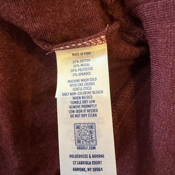 Holderness & Bourne Men's XXL The Lawson Pullover Heathered Dark Claret - Picture 10 of 10